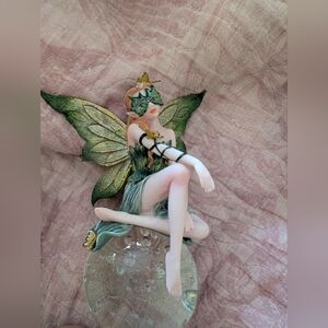 Masquerade Fairy On Crystal Ball Figurine